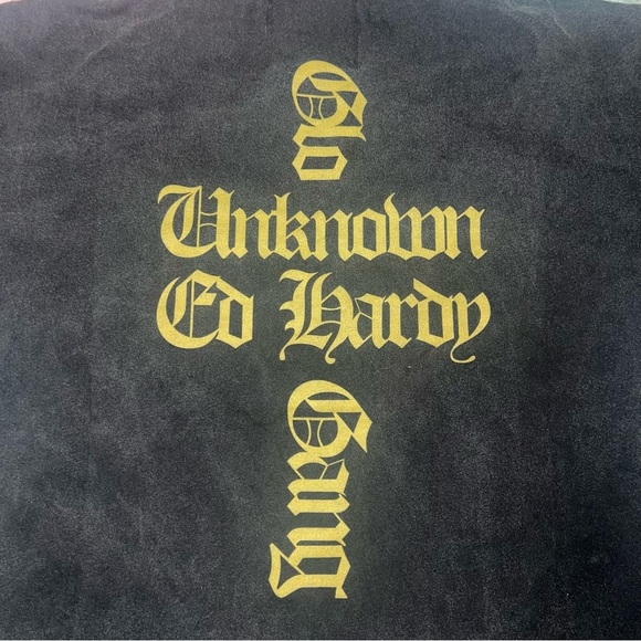 Ed Hardy × Glo Gang rare ED HARDY CHIEF KEEF GLO GANG UNKNOWN men’s t shirt M - Picture 6 of 9